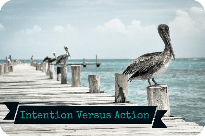 intention versus action